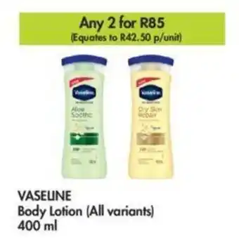 Makro Vaseline Body Lotion 2 x 400ml offer