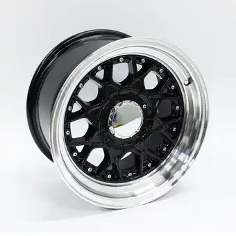 Autostyle 15″ tex1880 4/100 & 4/114 black machine lip alloy wheels offer