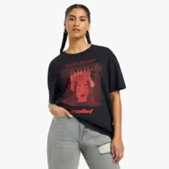 Sportscene Redbat women's black relaxed t-shirt offer