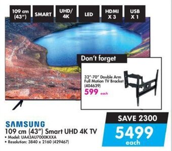 Makro Samsung 109cm (43") Smart UHD 4K TV offer