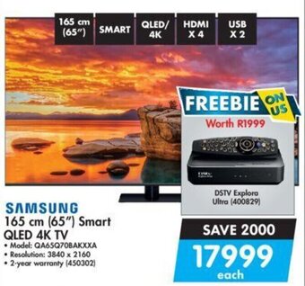 Makro Samsung 165cm (65") Smart QLED 4K TV offer