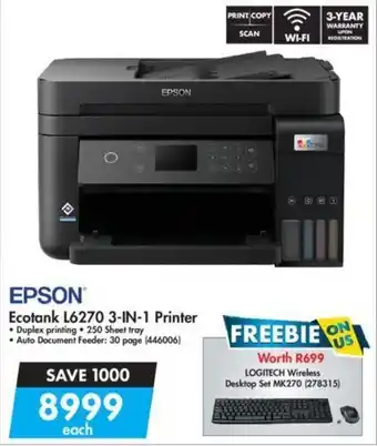 Makro Epson Ecotank L6270 3-in-1 Printer offer