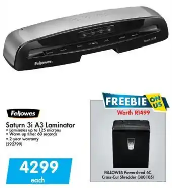Makro Fellowes Saturn 3i A3 Laminator offer
