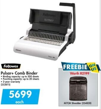 Makro Fellowes Pulsar+ Comb Binder offer
