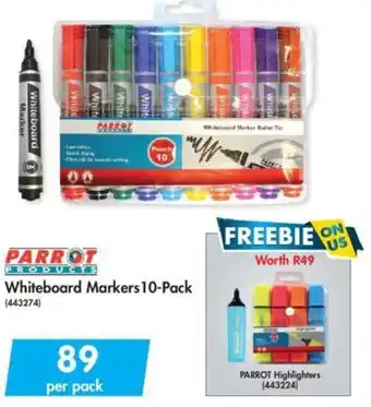 Parrot Products Whiteboard Markers 10-pack