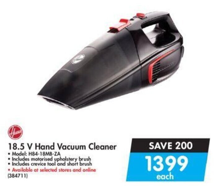 Hoover 18.5 Hand Vacuum Cleaner offer at Makro