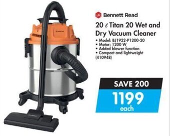 Makro Bennett Read 20L Titan 20 Wet and Dry Vacuum Cleaner offer
