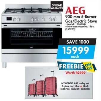 Makro AEG 900mm 5-Burner Gas / Electric Stove offer