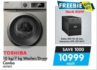 Makro Toshiba 10kg / 7kg Washer / Dryer Combo offer