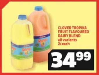 Usave Clover Tropika Fruit Flavoured Dairy Blend all variants 2L offer