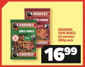 Usave Knorrox Soya Mince all variants 400g offer
