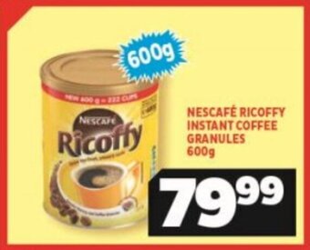 Usave Nescafé Ricoffy Instant Coffee Granules 600g offer