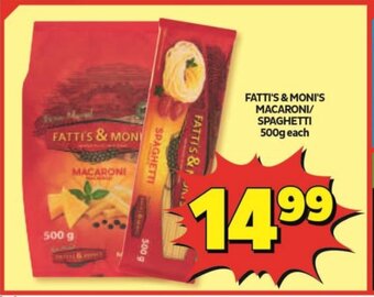 Usave Fatti's & Moni's Macaroni / Spaghetti 500g offer
