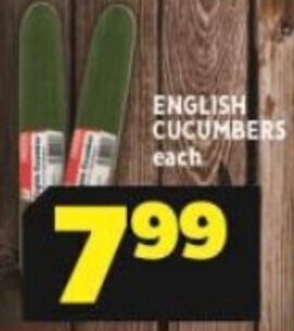 Usave English Cucumbers offer