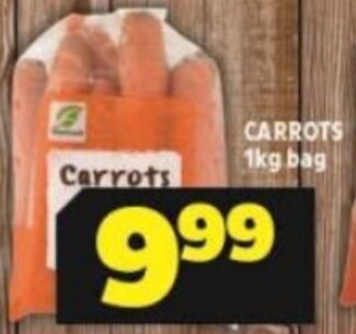 Usave Carrots 1kg bag offer