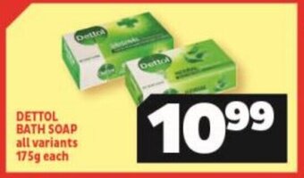 Usave Dettol Bath Soap all variants 175g offer