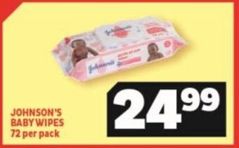 Johnson's Baby Wipes 72 per pack