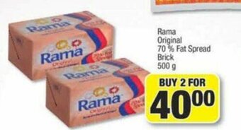 Spar Rama Original 70% Fat Spread Brick 500g offer