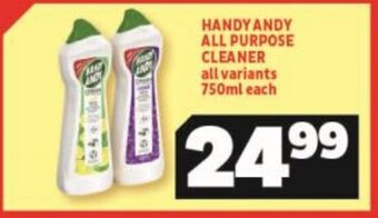 Usave Handy Andy All Purpose Cleaner all variants 750ml offer