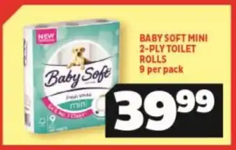 Usave Baby Soft Toilet Rolls 9 per pack offer