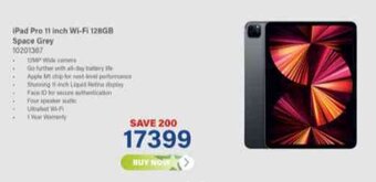 Incredible Connection Ipad Pro 11-inch Wi-Fi 128GB offer