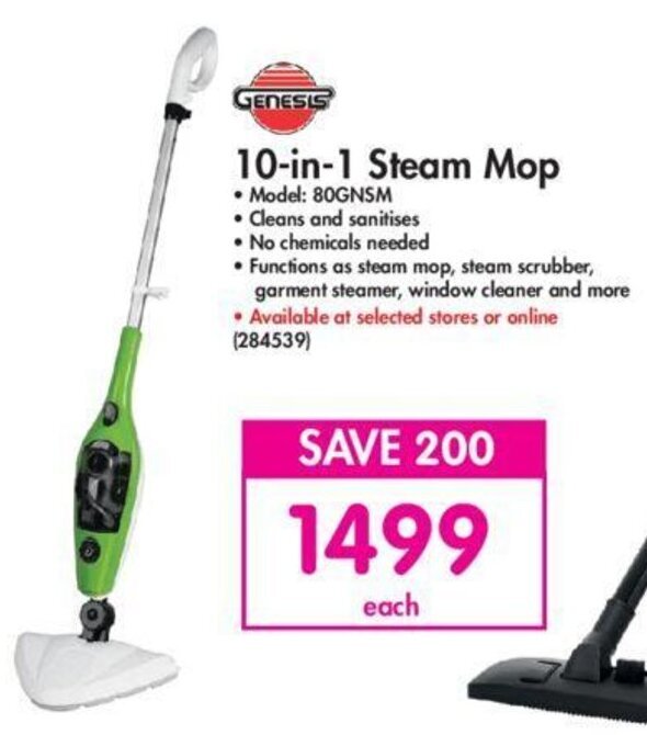 genesis 2 in 1 steam mop