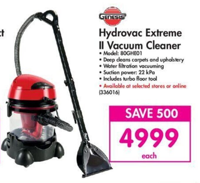 Genesis Hydrovac Extreme II Vacuum Cleaner offer at Makro