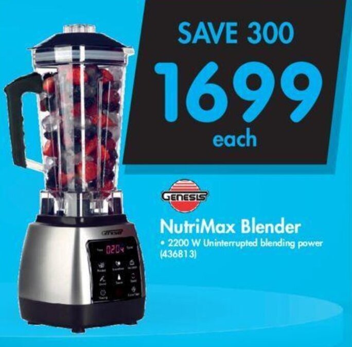 Genesis NutriMax Blender 2200W offer at Makro