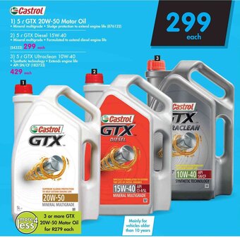 Makro Castrol 5L GTX 20W-50 Motor Oil offer