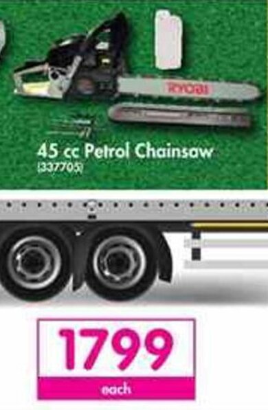 Ryobi 45cc Petrol Chainsaw offer at Makro