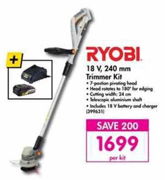 Makro Ryobi 18V 240mm Trimmer Kit offer