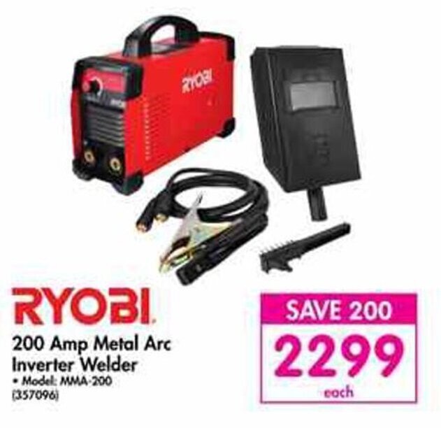 Ryobi 200 Amp Metal Arc Inverter Welder offer at Makro
