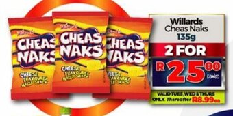 Take 'n Pay Willards Cheas Naks 135g offer