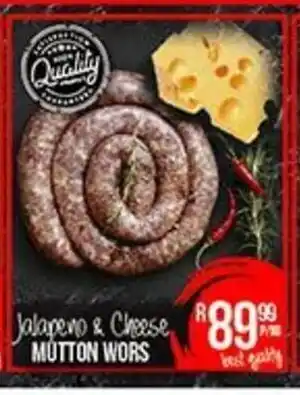Take 'n Pay Jelapeno & Cheese Mutton Wors offer