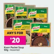 Knorr Packet Soup (Assorted)-For Any 5 x 50g
