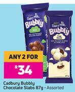 Game Cadbury Bubbly Chocolate Slabs Assorted-For Any 2 x 87g offer