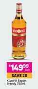 Game Klipdrift Export Brandy-750ml Each offer