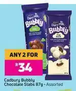 Game Cadbury Bubbly Chocolate Slabs (Assorted)-For Any 2 x 87g offer