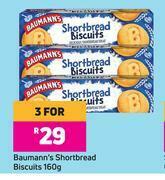 Baumann's Shortbread Biscuits-For 3 x 160g