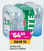 Game Castle Lite Cans-6 x 500ml offer