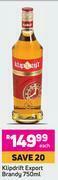 Game Klipdrift Export Brandy-750ml offer