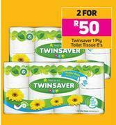 Game Twinsaver 1 Ply Toilet Tissue-For 2 x 8's Pack offer