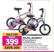 Game Raleigh 12" Burner Boys Or Girls BMX Bicycle-Each offer