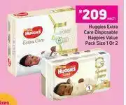 Game Huggies Extra Care Diposable Nappies Value Pack Size 1 Or 2-Each offer
