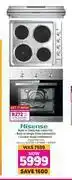 Game Hisense Built In Solid Hob H60STES+Built In Single Oven HB060203+Cooker Hood HH060PASS offer