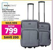 Game Mainstays Grey Melanged 2 Piece Travel Set offer