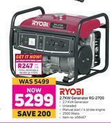 Game Ryobi 2.7KW Generator RG-2700 offer
