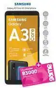 Game Samsung Galaxy A3 Core 4G Smartphone-On 1GB Red Top Up Core More Data offer