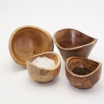 Whitehouse Terra mango wood medium curved bowl - dark offer