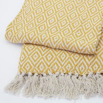 Whitehouse Cotton club multi diamond throw - yellow offer